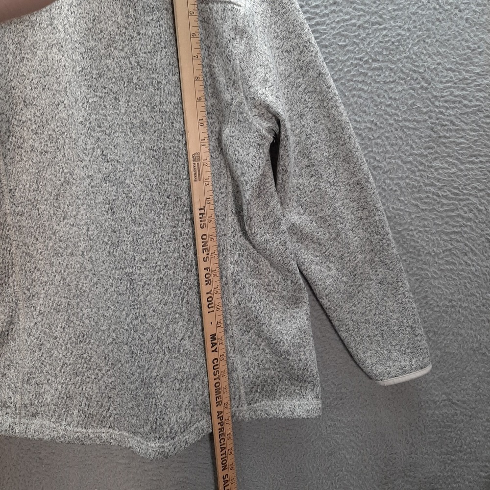 Eddie Bauer Jacket Womens Large Gray Double Breasted Fleece Coat Workwear Preppy - Picture 4 of 9